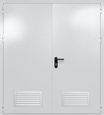 Двупольная глухая дверь ei-60 с вентиляцией (цвет светло-серый RAL 7047) Двупольная глухая дверь ei-60 с вентиляцией (цвет светло-серый RAL 7047)