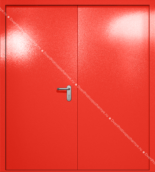 Двупольная глухая дверь ei-60 (цвет красный RAL 3020)