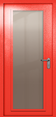 Однопольная дверь eiw-60 с максимальным стеклом (цвет красный RAL 3020) Однопольная дверь eiw-60 с максимальным стеклом (цвет красный RAL 3020)