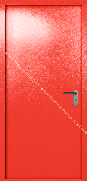 Однопольная глухая дверь ei-60 (цвет красный RAL 3020)