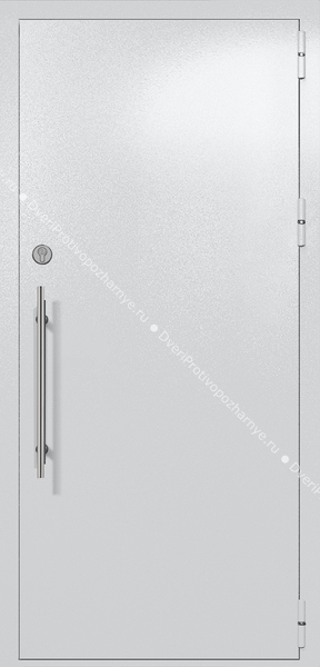 Однопольная глухая техническая дверь (цвет светло-серый RAL 7047) Однопольная глухая техническая дверь (цвет светло-серый RAL 7047)