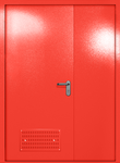 Полуторапольная глухая дверь ei-60 с вентиляцией (цвет красный RAL 3020)