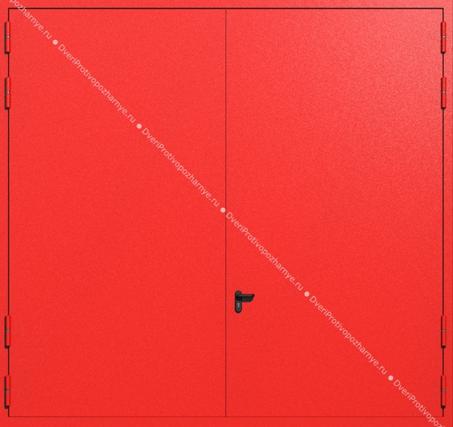 Распашные крупногабаритные ворота ei-60 (цвет красный RAL 3020)