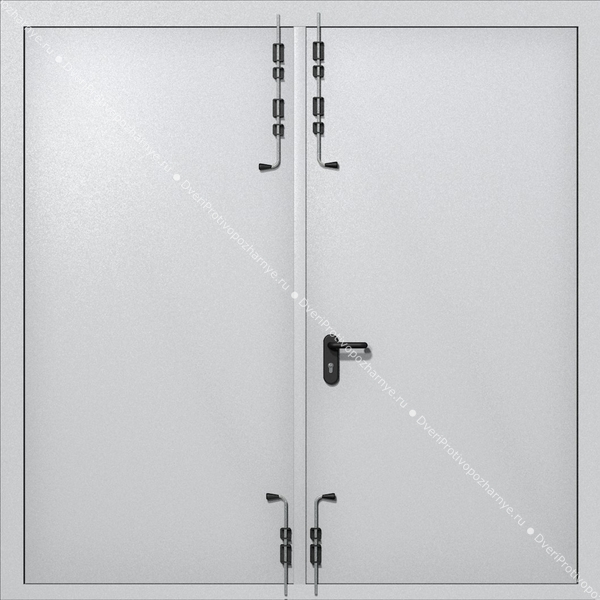 Распашные ворота ei-60 (цвет светло-серый RAL 7047)